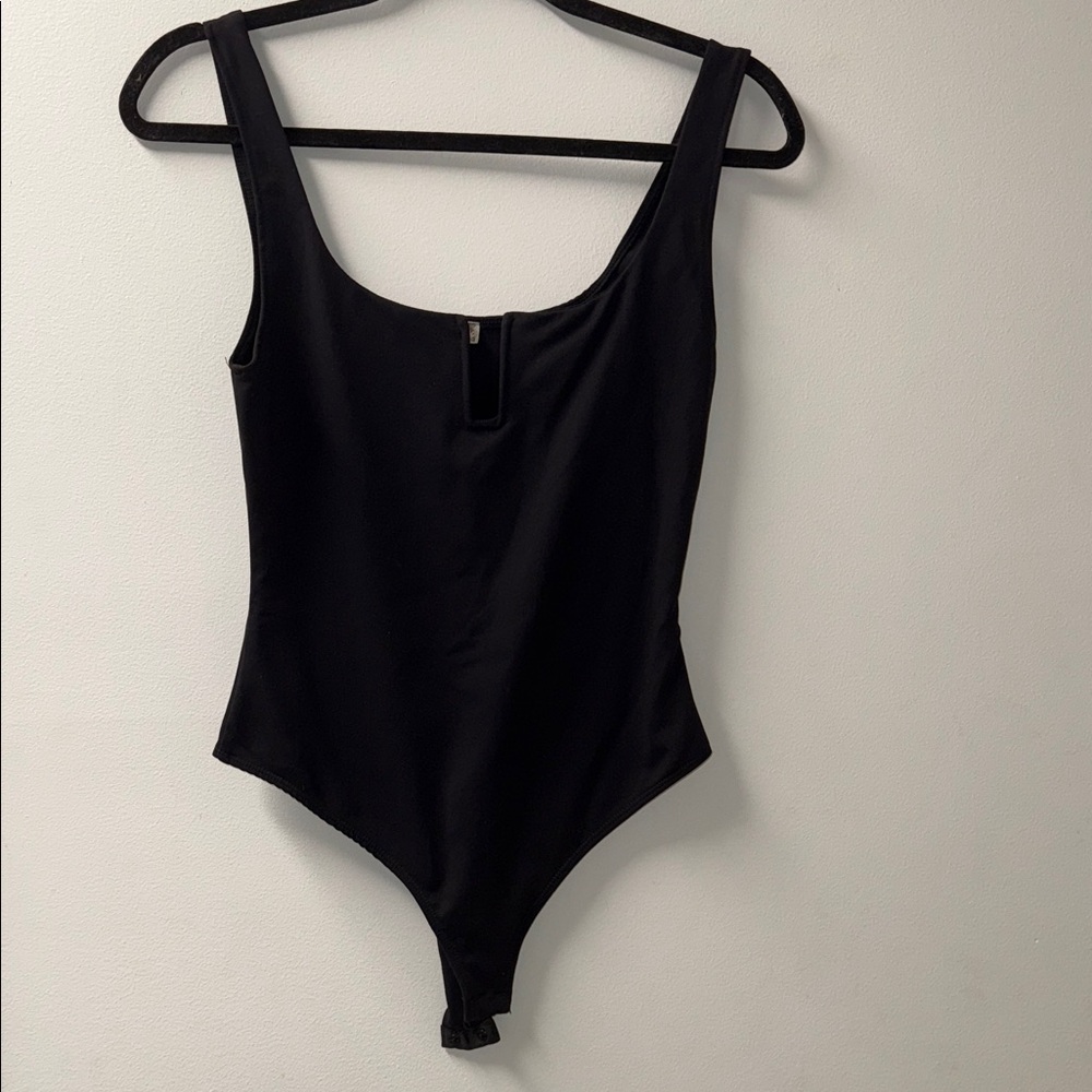 Free People Black Sleeveless Bodysuit